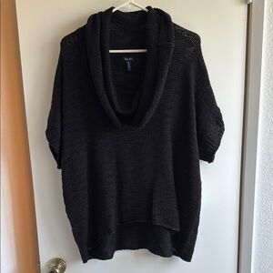 Never Worn! Splendid Black Cowl Neck Sweater with Turtleneck Style